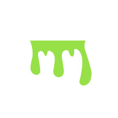 green liquid drop vector illustration