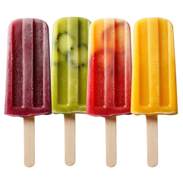 colorful popsicle fresh cool, isolated PNG transparent background