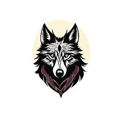 Naklejka premium wolf head vector