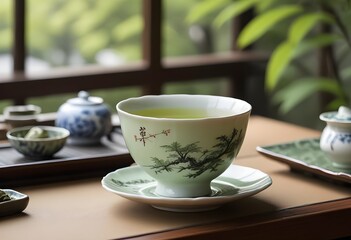 Fototapeta premium cup of green tea