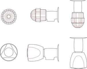 Vector silhouette illustration sketch of a detailed design of a monoblock faucet and shower, sink, kitchen sink in the home kitchen
