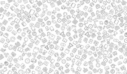 seamless pattern school, education element background