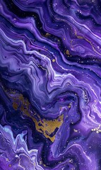 Obraz premium Abstract purple fluid art marble paint texture background