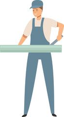 Naklejka premium Plumber is cutting a metal pipe using a saw, showcasing plumbing work