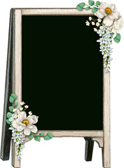 watercolor hand drawn blackboard copy space