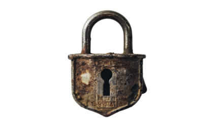 Padlock on transparent background