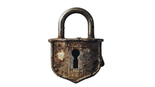Padlock on transparent background