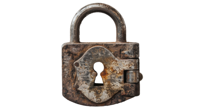 Padlock on transparent background