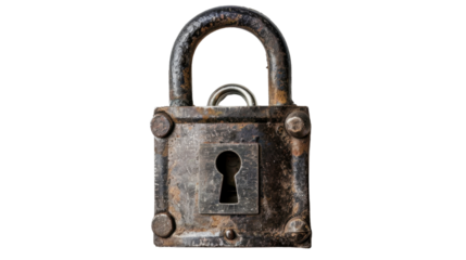 Padlock on transparent background