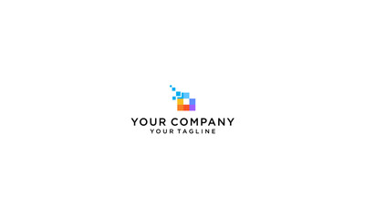 logo for business technology initial letter B