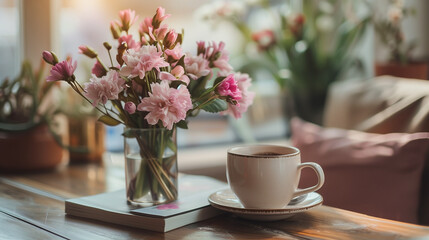 Bouquet of flowers on the table