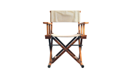 Folding chair mockup on transparent background