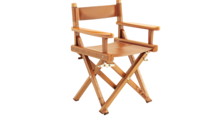 Folding chair mockup on transparent background