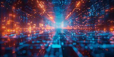 Technology background for technology processes, neural networks, AI, data transfer, encryption, digital archives, audio and visual presentations, science, education, medical imaging, virtual reality