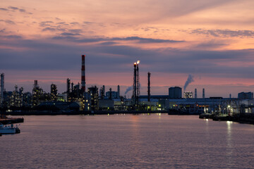 Naklejka premium 工場夜景