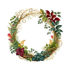 Fototapeta premium Flower Border Premium Transparent Background
