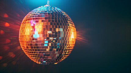 Obraz premium purple disco ball