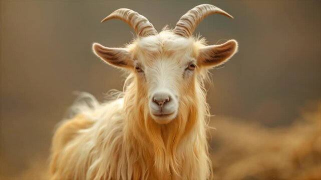 Capricorn goat gold fur symbol astrology zodiac sign Generative AI