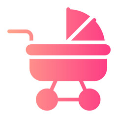 baby stroller gradient icon