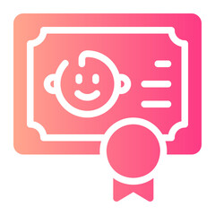 certificate gradient icon