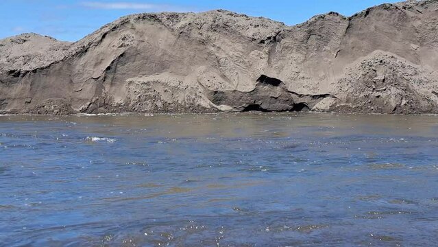 Mouth of the river into the sea of Cahuil
