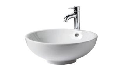 Bathroom sink on transparent background