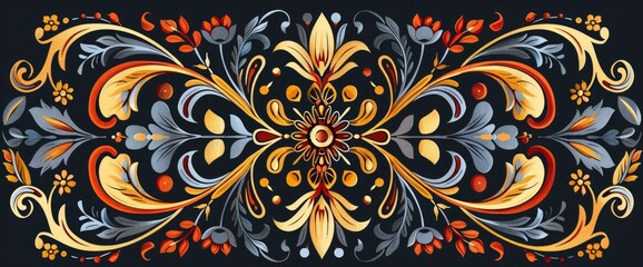 Analyze The Impact Of Scandinavian Folk Art Patterns (Rosemaling) In Cozy Wallpaper Styles, Wallpapers HD