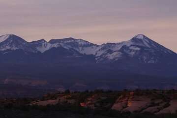 sunrise over the mountains in utah