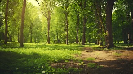 Obraz premium morning in the forest