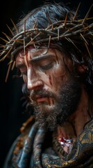 Christian figure representing Christ during crucifix