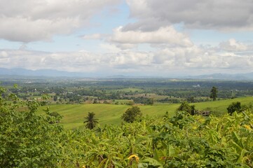 Naklejka premium landscape of countryside and sky