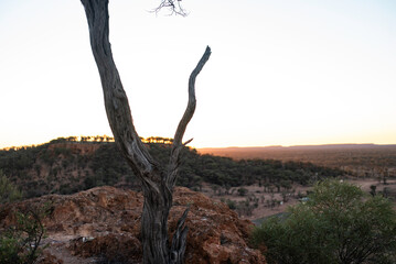 Sunset over Baldy Knob, Quilpie, Queensland