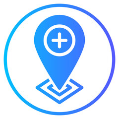 Obraz premium add gradient icon