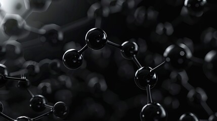 Abstract black molecule structure background for science and medical research