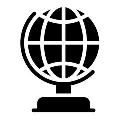 earth globe glyph icon