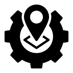 Obraz premium gear glyph icon
