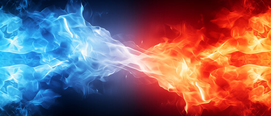 Fiery Red vs Cool Blue Elemental Battle