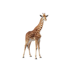 Naklejka premium giraffe, zoo animal, render, tall, isolated on white background
