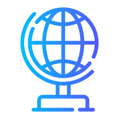 earth globe gradient icon