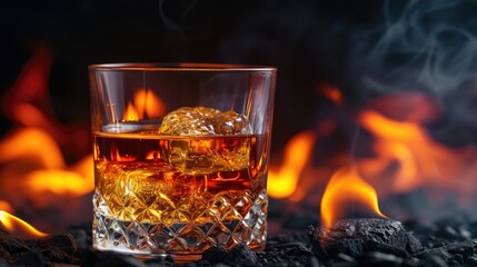 Whiskey Scotch Brandy Alcoholic beverage, relaxation and recreation, luxury elegance rich tapestry of flavors, crafting an intoxicating elixir