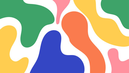 Organic shape vibrant colors 