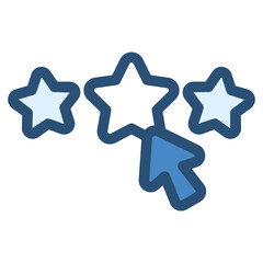 click rating star flat icon