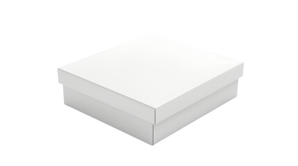 Fototapeta premium White blank box mockup on transparent background