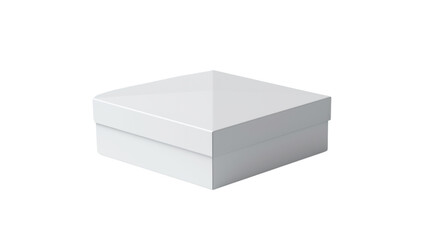 Fototapeta premium White blank box mockup on transparent background