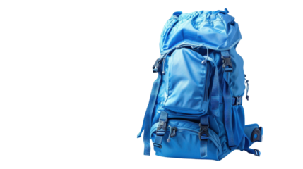 A blue backpack transparent background