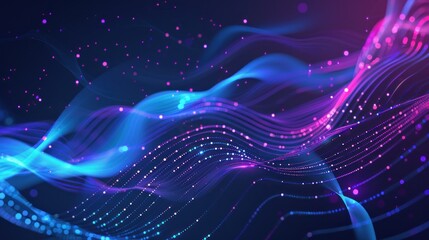 Obraz premium Abstract Wavy Digital Background
