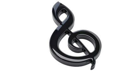 Musical note on transparent background