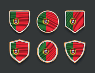 Obraz premium set of flags in frames with various frame shapes