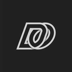 Obraz premium Intiail Letter DO or OD Logo, Monogram Logo letter D with O combination, design logo template, vector illustration