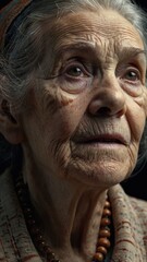 Wisdom in Every Line: Elderly Woman's Portrait